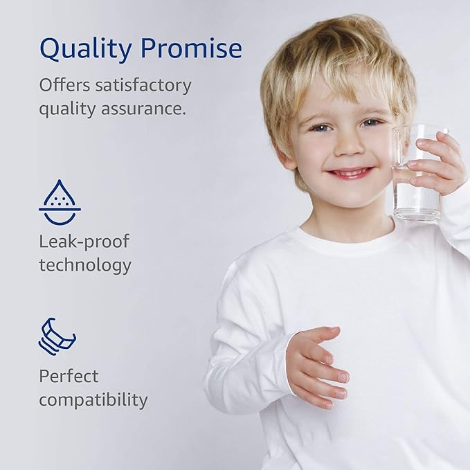 AQUA CREST FQROPF, FQSLF Under Sink Water Filter, NSF/ANSI 401 Certified, Replacement for GE FQROPF, FQSLF, Compatible with GE GXSV65R, GQSV65R, PXRQ15F, PNRQ15F, Reduces PFAS, PFOA/PFOS, 2 Pack