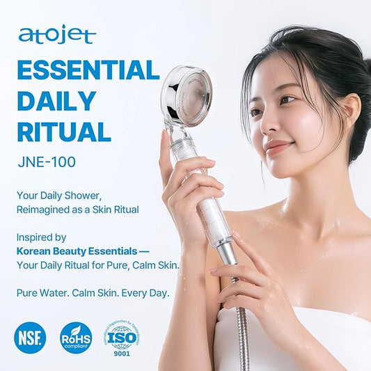 Essential Everyday Shower Ritual Elevating Korea’s Beauty Legacy – High-Purity Sediment Filters for Softer Skin & Smoother Hair | Single Set (Hose, Mount, Teflon Tape, Wrench) (JNE100-SET-SNG)