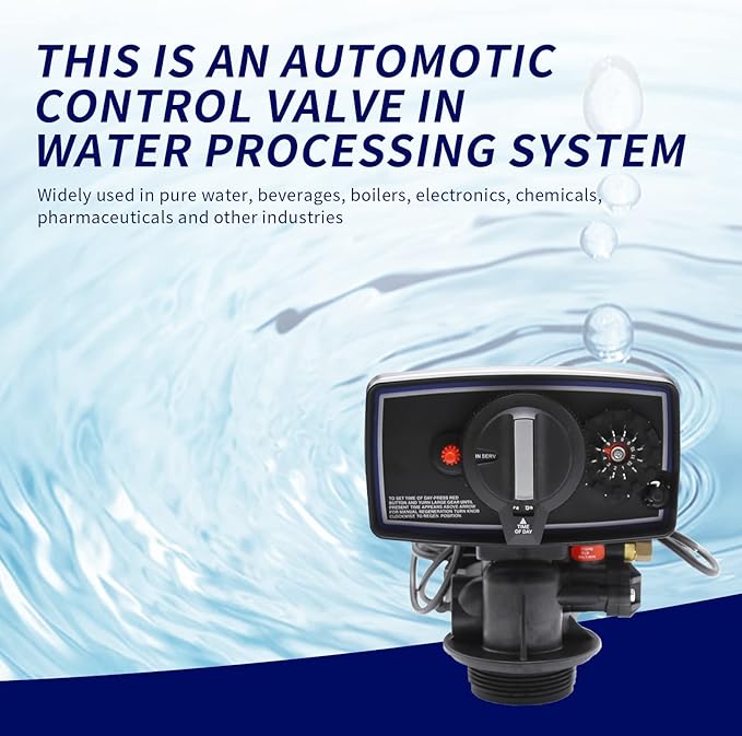 Hoypeyfiy 5600 Water Softener Timer 12-Day Timer Control Valve for 9''-11'' Diameter Water Filter Softener Resin Tank With fine thread