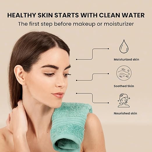 Faucet Filter โ Bathroom Sink Faucet Filter for Men & Womenโs Skincare, Vitamin CโInfused, Reduces Chlorine, Advanced Filtration for Hydrated Skin, Hard Water Softener (Black)