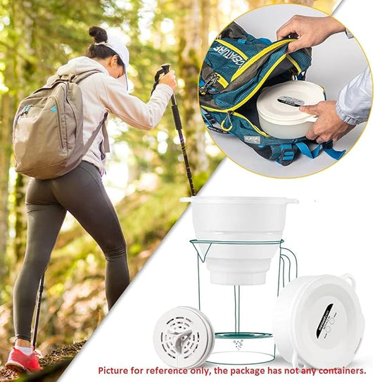 miniwell Filtration System- Water Camping Filter with Replaceable Filter - for Hiking Purification- Remove Chlorine,Sediments, BPA Free- Emergency