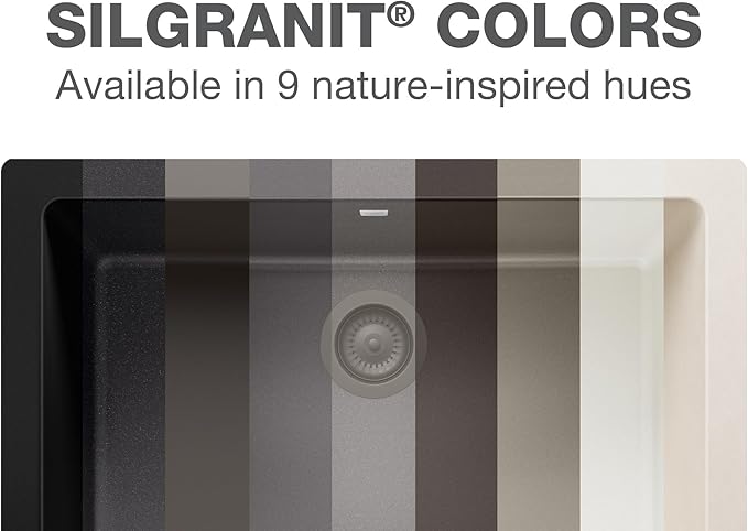BLANCO, Café Brown 440147 PRECIS SILGRANIT Super Single Undermount Kitchen Sink, 32" X 19"