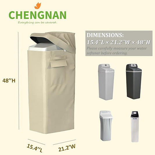 Water Softener Salt Cover,Water Softener Protective Cover for WHES30E/WHES40E Grain Softener Housings Outdoor,Beige