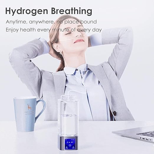 Hydrogen Water Bottle Generator, 350ml Portable USB Rechargeable, 2000 9000PPb Hydrogen Rich Water Cup for Fitness Office Travel
