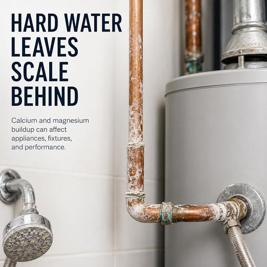 H&G Lifestyles Inline Water Softener for Water Heater, Scale Inhibitor | Whole House Water Descaler,Anti-Scale Buildup,Remove Calcium Magnesium,Soften Water,Water Heater Sediment Buster