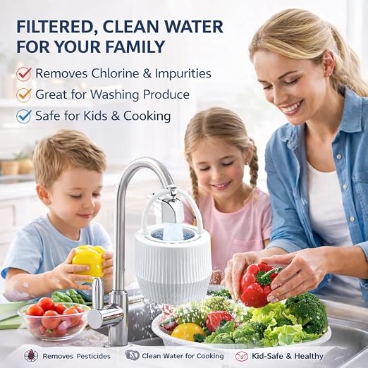 17-Stage Bath Filter for Tub & Bathtub Water Filter - Luxury Leak-Proof Hard Water Softener with Vitamin C & E - Removes Chlorine, Fluoride & Lead - 12k Gallon for Healthier Skin, Hair & NailsfnShop