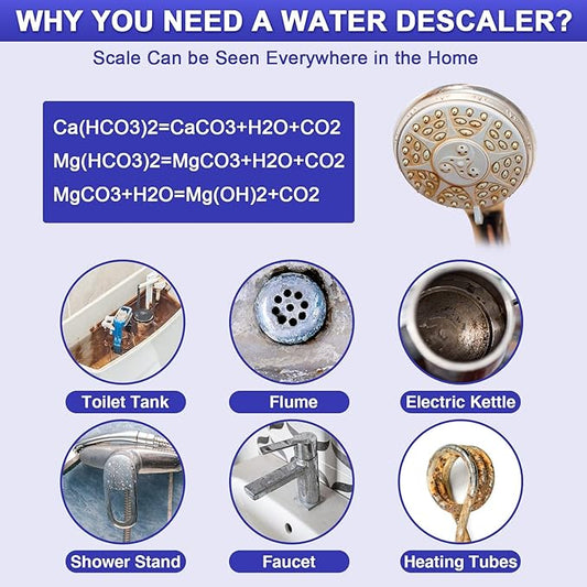 CAMECO Whole House Water Descaler System, Electronic Alternative Salt-Free Hard Water Conditioner, No Salt Water Softener, Limescale & Rust Removal, Reduces Hardness