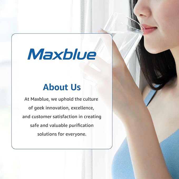 Maxblue PF-01A Water Filter Replacement for Waterdrop® Pitcher & Dispenser | Fits Waterdrop® PF-01A, Reduces Lead, PFOA/PFOS, Chlorine, Last Up to 3 Months/200 Gallons, 1 Pack