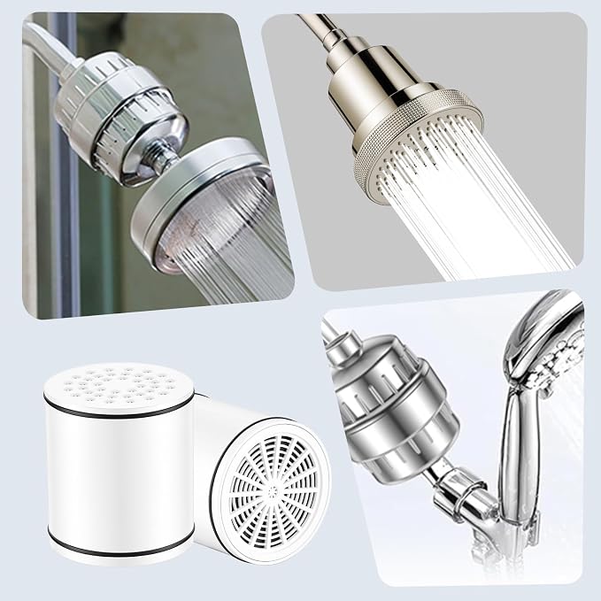 Aquaronvie 2 Pack Shower Filter Cartridge for Hard Water