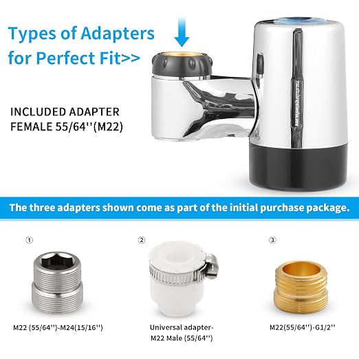 Legionela Faucet Filter Faucet Mount Water Filtration System, Tap Water Filter, Lab Tested & Certified - Log 7 Reduction (50)