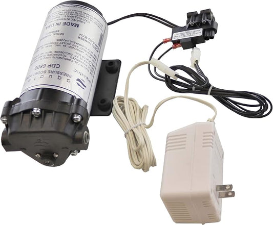 Aquatec 6800 Booster Pump Kit for up to 100 GPD Home RO Reverse Osmosis Water Filter System Standard or Manifold, Includes Pump, Pressure Switch PSW-240, Transformer, 6840-2J03-B224 B221 Made in USA