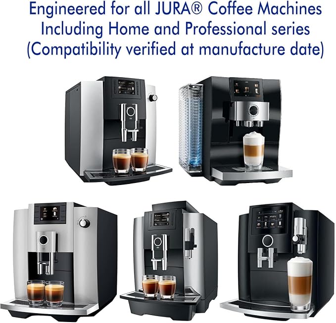 Jura Compatible Cleaning Tablets 12-Pack - Deep Clean Coffee Machine Internal Systems, Portafilter & Brew Group | Remove Oil Residue & Scale | E6/E8/S8/D6/C60/Impressa Models | Prolongs Lifespan