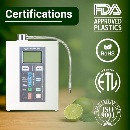 Aqua Ionizer Deluxe 7.0 | Water Ionizer | Alkaline Water Filtration System | Produces pH 4.5-11.0 | Up to -800mV ORP | 4000 Liters Per Filter | 7 Water Settings