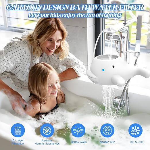 Upgraded Bath Filter for Tub Faucet, Bath Filter 3,000 Gallons | FULL Filtration Bath Water Filter, Removes Chlorine, Shower Filter for Healthier Skin Hair