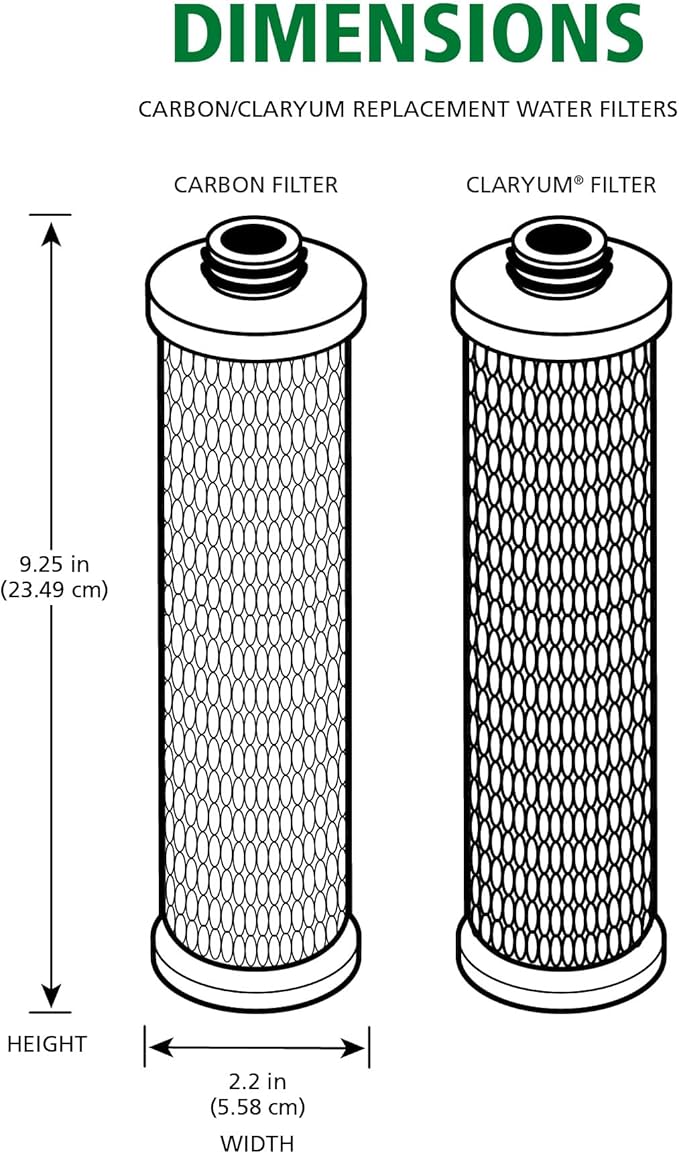 Carbon & Claryum® Filter Replacements for the AO-US-RO-4000 - Not Compatible with SmartFlow Systems