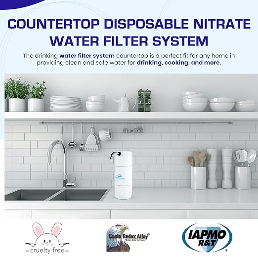Crystal Quest Countertop Disposable Nitrate Water Filter System