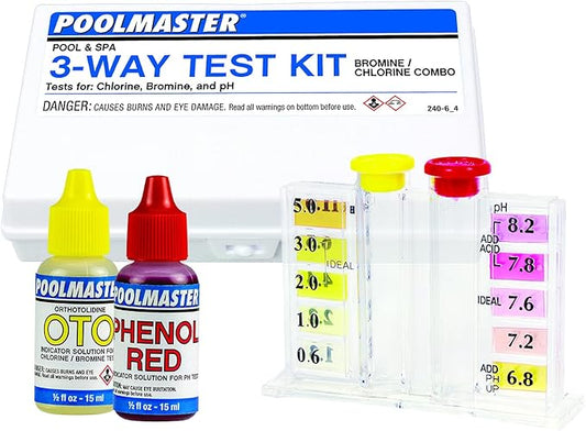 Poolmaster 22240 3-Way Swimming Pool or Spa Water Test Kit with Case
