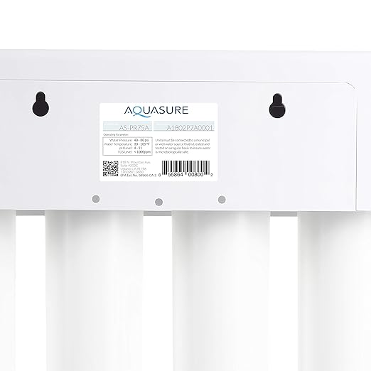 Aquasure 48,000 Grains Whole House Water Filter Bundle with Automatic Digital Metered Control Softener and 75 GPD RO Reverse Osmosis Drinking System | Removes Hardness | Ideal for 3-4 bathrooms