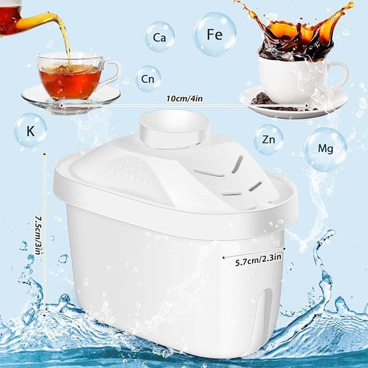Tujoe 9 Pcs Alkaline Water Filter Replacement Alkaline Water Pitcher Replacement Cartridge for Healthy Drink, 7 Stage Filtration System to Purify