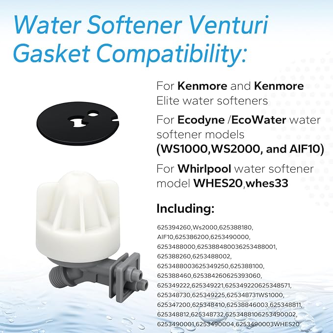 7129716 Water Softener Seal Kit for Whirlpool, GE, Kenmore,for Whirlpool water softener parts,3/4" Water Softener Gasket Parts Replace 7092163, 7134224, WS35X10005