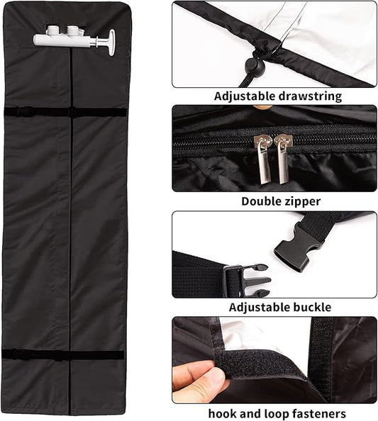Water Softener Cover,Jacket Access Soften Station Tank Covers,Openable Top Easy to Use Removal-Free Installation,for Water Softener Outdoor UV Dust Protection of Outside Units Heater Parts (Black)