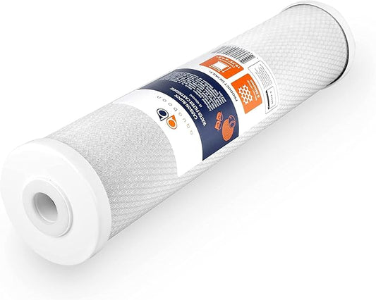 Aquaboon 5 Micron 20 x 4.5 Water Filter Cartridges Set of 2, Whole House Water Filter Replacements for 2-Stage Sediment & Chlorine, Odors Reduction