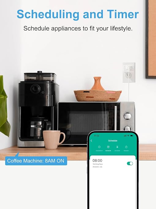 EIGHTREE Zigbee Smart Plug ππ±π¨, Energy Monitoring, ππΆπ΄π―π²π² πππ― Required, Zigbee Repeater, ETL Certified, Smart Plugs That Compatible with Alexa & Home Assistant & SmartThings, 2 Packs