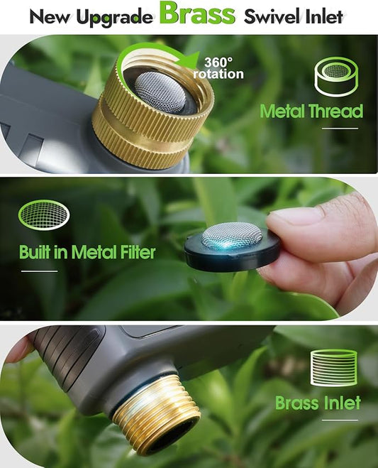 Insoma WiFi Hose Timer - Brass Inlet & Outlet, Voice/App Control Sprinkler Timers with Rain Delay/Manual/Auto Mode, Smart Water Timer for Garden/Lawn/Yard Work with Alexa & Google Home, Energy Saving