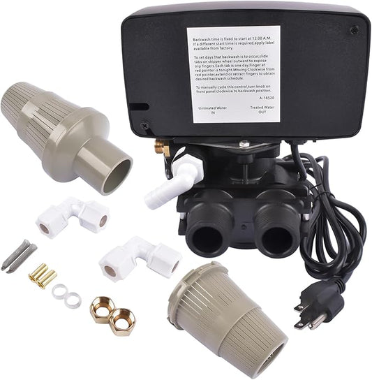 110V 5600 Water Softener 12 Day Control Timer Valve for Water Filter Softener Resin Tanks 9''-11' Diameter Timed Water Softener Control Valve