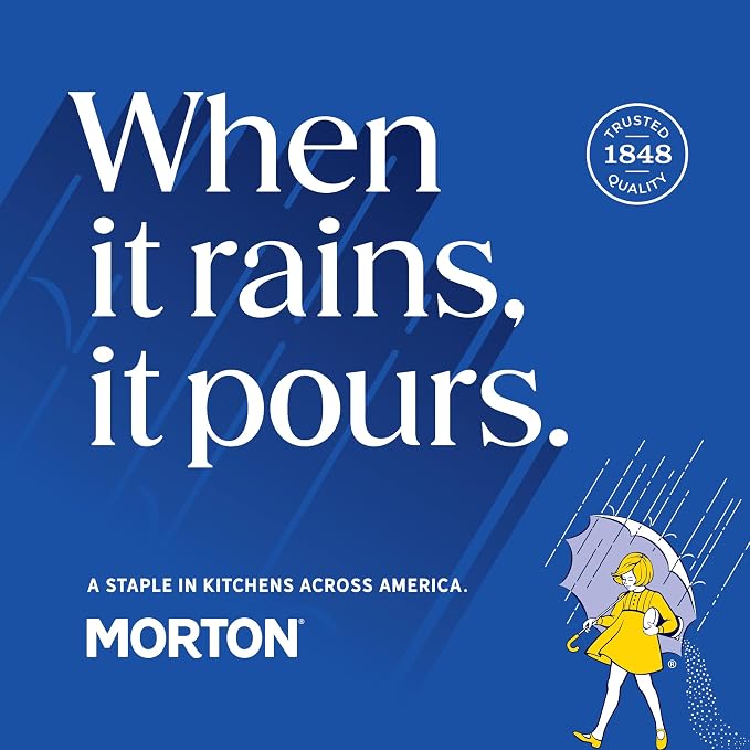 Morton Plain Salt, (26 oz), 3-Pack - All-Purpose, Non-Iodized Salt, Perfect for Cooking & Table Use