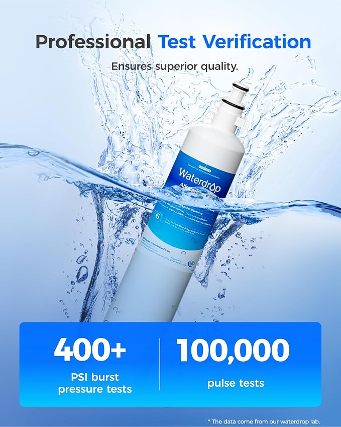Waterdrop WD-F19C-AL Alkaline Water Filter Replacement for GE® RPWFE® | Enhances pH, Replacement for GE® RPWF (Built-in CHIP), GFE28GYNFS