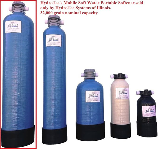 Portable 'Mobile-Soft-Water' water softener 32,000 grain capacity, Lead Free Design