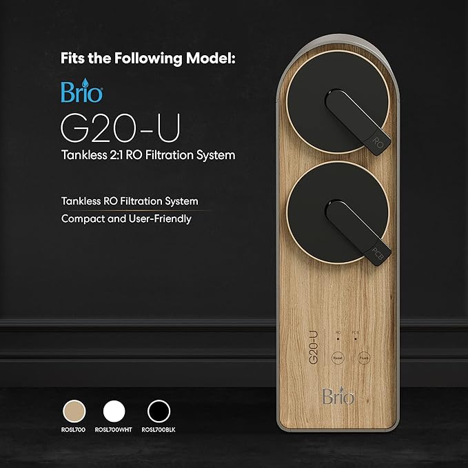 Brio PCB 3-Stage Water Filter Replacement for Filtration System ROSL700, ROSL700BLK, ROSL700WHT