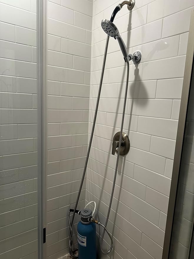 On The Go Shower Set Up Double Standard Water Softener
