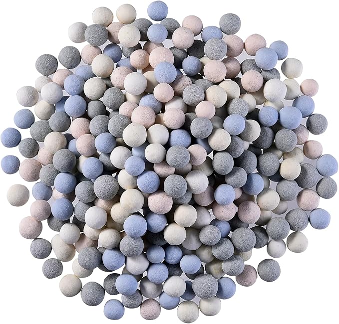 JIHAQUA Aquarium Ceramic Filter Media Bio Filter Rings, Bio Ceramic Ball for Freshwater,Marine Fish Tank,Canister Filter,Koi Pond (Color, 6 Lbs)