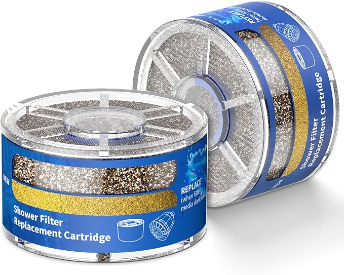 Shower Filter for Sprite, 2 Pack Shower Head Filter Replacement Compatible with Sprite Showers, Shower Water Filter Replacement Cartridge (12-Month Supply)