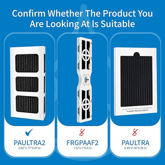 FPPWFU01 Water Filter Replacement for Frigidaire FPPWFU01 Water Filter, Compatible with PurePour PWF-1,EPPWF01 PureAdvantage PWF-1 and PureAir Ultra II PAULTRA2 Air Filter Combo(3+3)