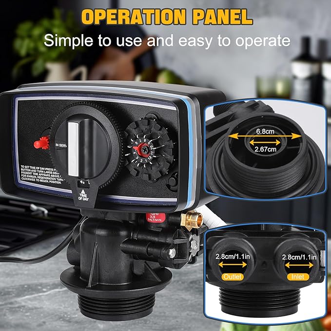 5600 Water Softener Timer, 12 Day Timer Control Valve, 3W Timer Valve Backwash Head for Water Purifier Softeners