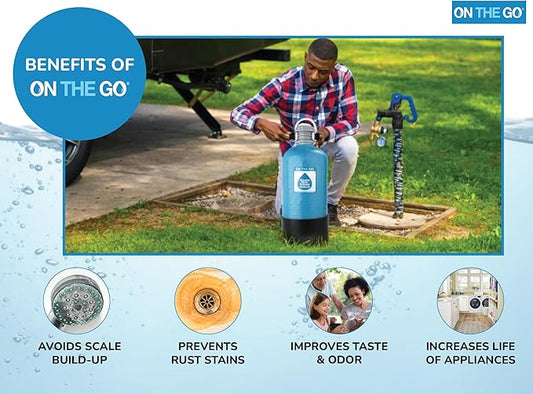 OTG4-DBLSOFT-Portable 16,000 Grain RV Water Softener (NOT made in China, assembled by U.S. Workers in Indiana)