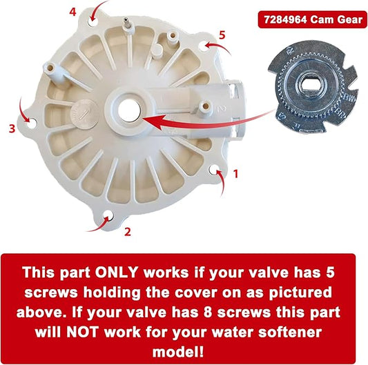 7384683 7286039 7281291 WS26X10021 Water Softener Motor Fits 3/4″ Systems - Cam Gears Part Number 7284964 Original OEM Part with Screws