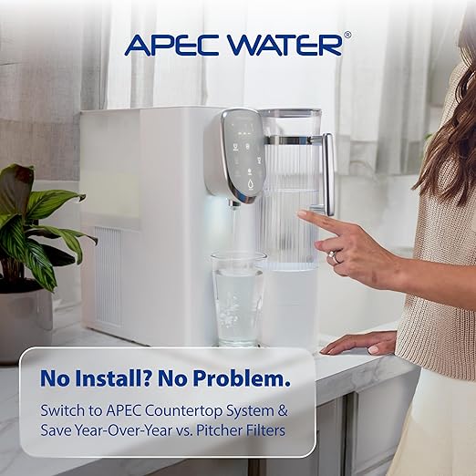 APEC Water 5-Stage Under Sink Reverse Osmosis Water Filter System, ROES-50 Essence Series, WQA Certified, 50 GPD, Reduces 99.99% of Contaminants, Home Water Filtration, DIY Install
