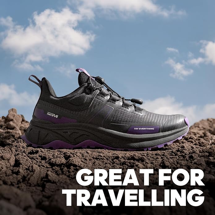 NORTIV 8 Women's Lightweight Hiking Shoes Quick Laces Outdoor Fashion Sneakers Gladiator