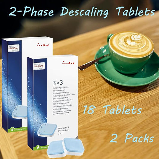 Decalcifying Tablets For All Coffee Machines, Powerful descaling, Fast Dissolution (Pack of 2)