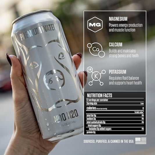 NO DAYS OFF Premium Water - 12 Pack, 16 fl oz, Still - 8.1pH Alkaline Ultra-Purified Reverse Osmosis with Electrolytes & Minerals - Calcium, Magnesium, Potassium - BPA-free 100% Recyclable Cans