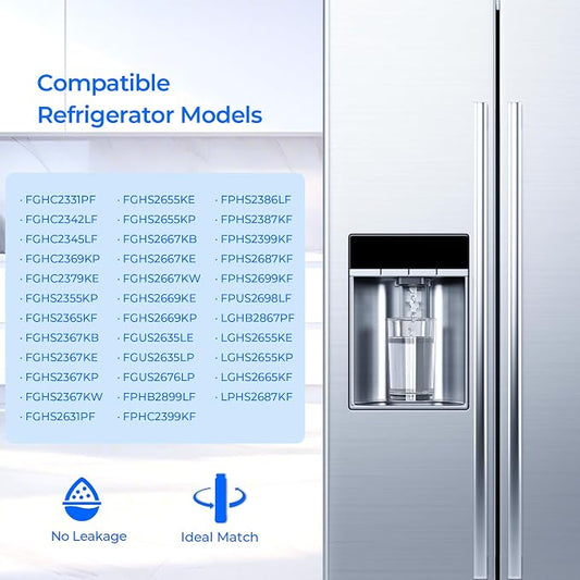 TEEHAY ULTRAWF PureSource Ultra Water Filter & PAULTRA PureAir Ultra Air Filter Combo, Compatible with Frigidaire FRIGCOMBO, FGHC2331PF, FGHC2342LF, FGHS2365KF, LGHB2867PF, LGHS2665KF, 2 Combo
