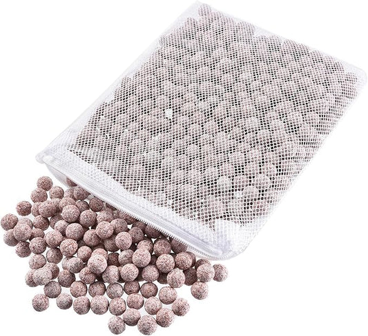 JIHAQUA Aquarium Ceramic Filter Media Bio Filter Rings, Bio Ceramic Ball for Freshwater,Marine Fish Tank,Canister Filter,Koi Pond (Wine, 2 Lbs)