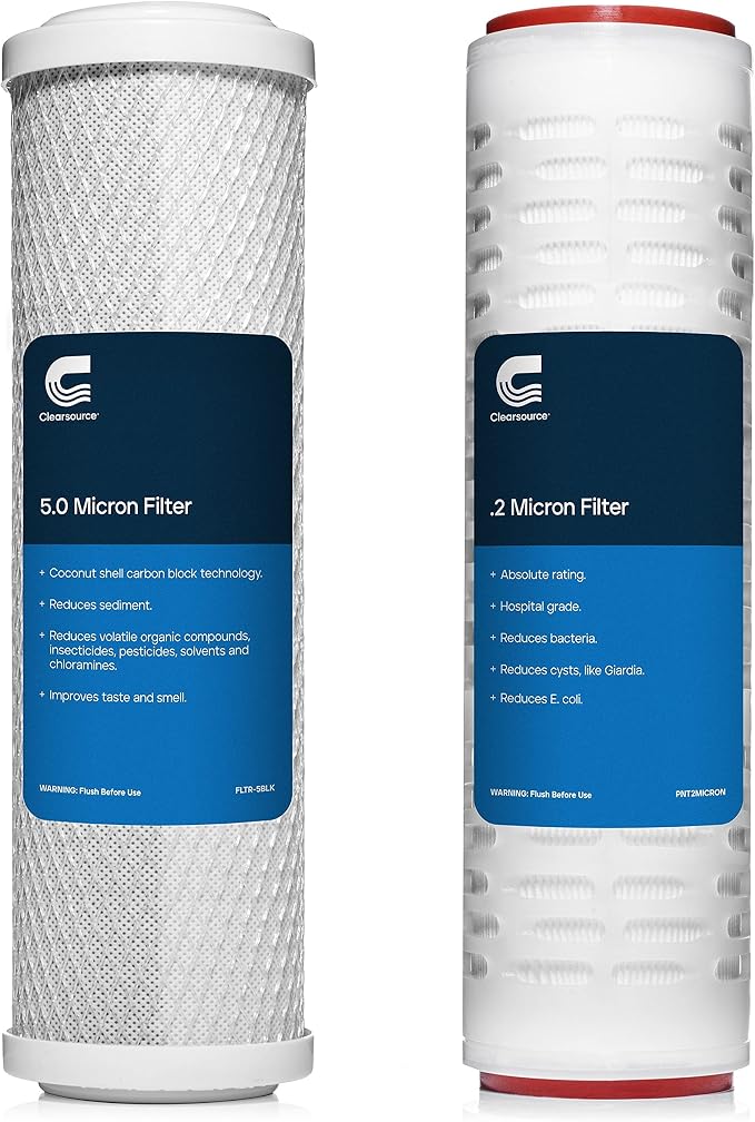 CLEARSOURCE REPLACEMENT FILTER TWIN PACK WITH 0.2 MICRON FILTRATION