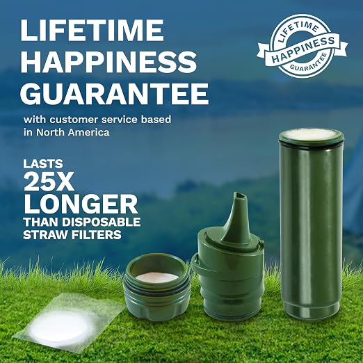 Survivor Filter - 20x Cotton Filter replacements | USA Tested - For Survivor Filter Portable Water Filter Straw L600