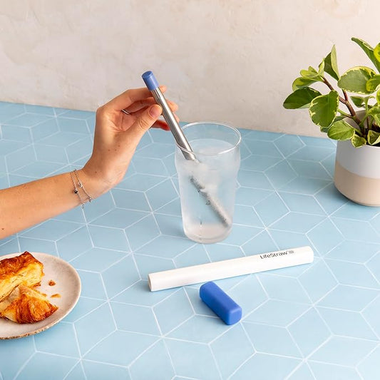 LifeStraw Sip – Reusable Stainless Steel Water Filter Drinking Straw