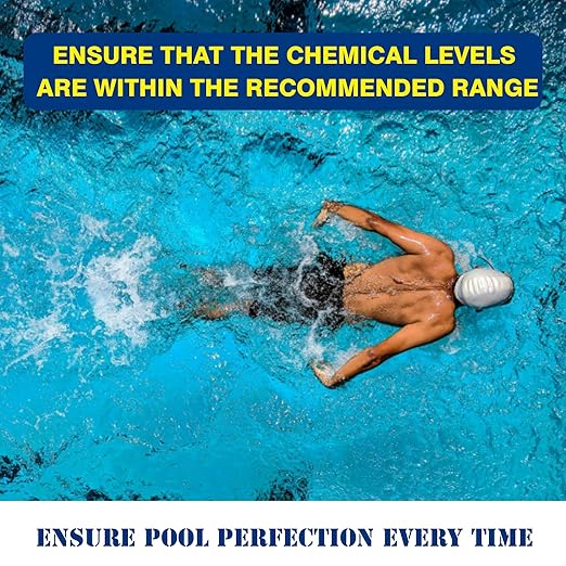 7-Way Pool Test Strips,150 Strips Pool and Hot Tub Test Strips,Accurate Test Bromine,Total Alkalinity,pH,Free Chlorine,Total Hardness,Cyanuric Acid and Total Chlorine Pool Spa Water Test Strips